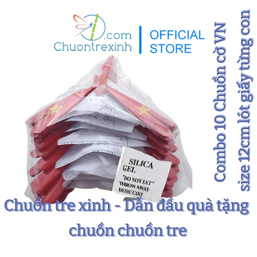 Chuồn chuồn tre cờ Việt Nam 12cm